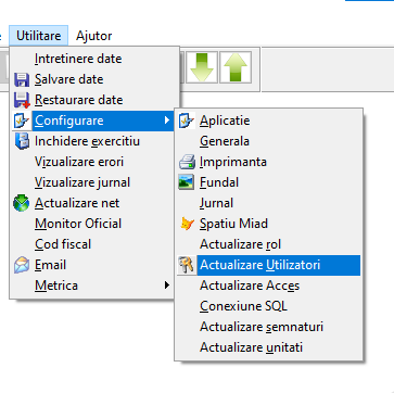 Actualizare Utilizatori