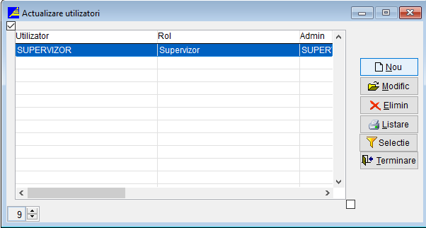 Actualizare Utilizatori Lista