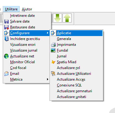 Utilitare Configurare Aplicatie