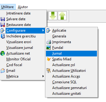 Utilitare Configurare Jurnal