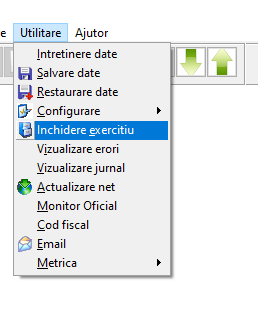 Utilitare Inchidere Exercitiu