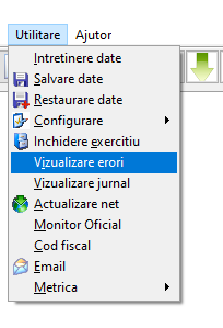 Utilitare Vizualizare Erori