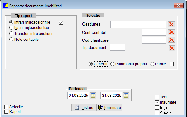 Vizualizare Miscari